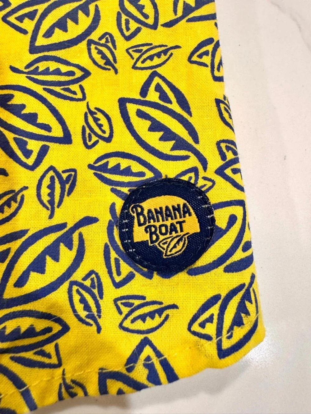 Banana Boat Yellow Leaf Print Dog Shirt Large Cotton Tropical Summer Pet Apparel